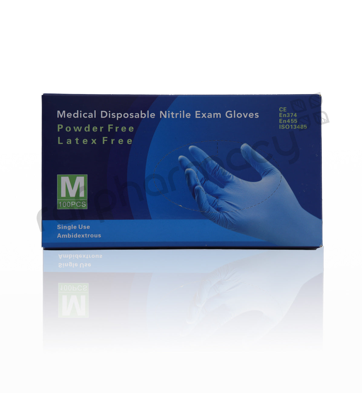 Medical Disposable Nitrile Examination Gloves Powder Free Medium 100'S