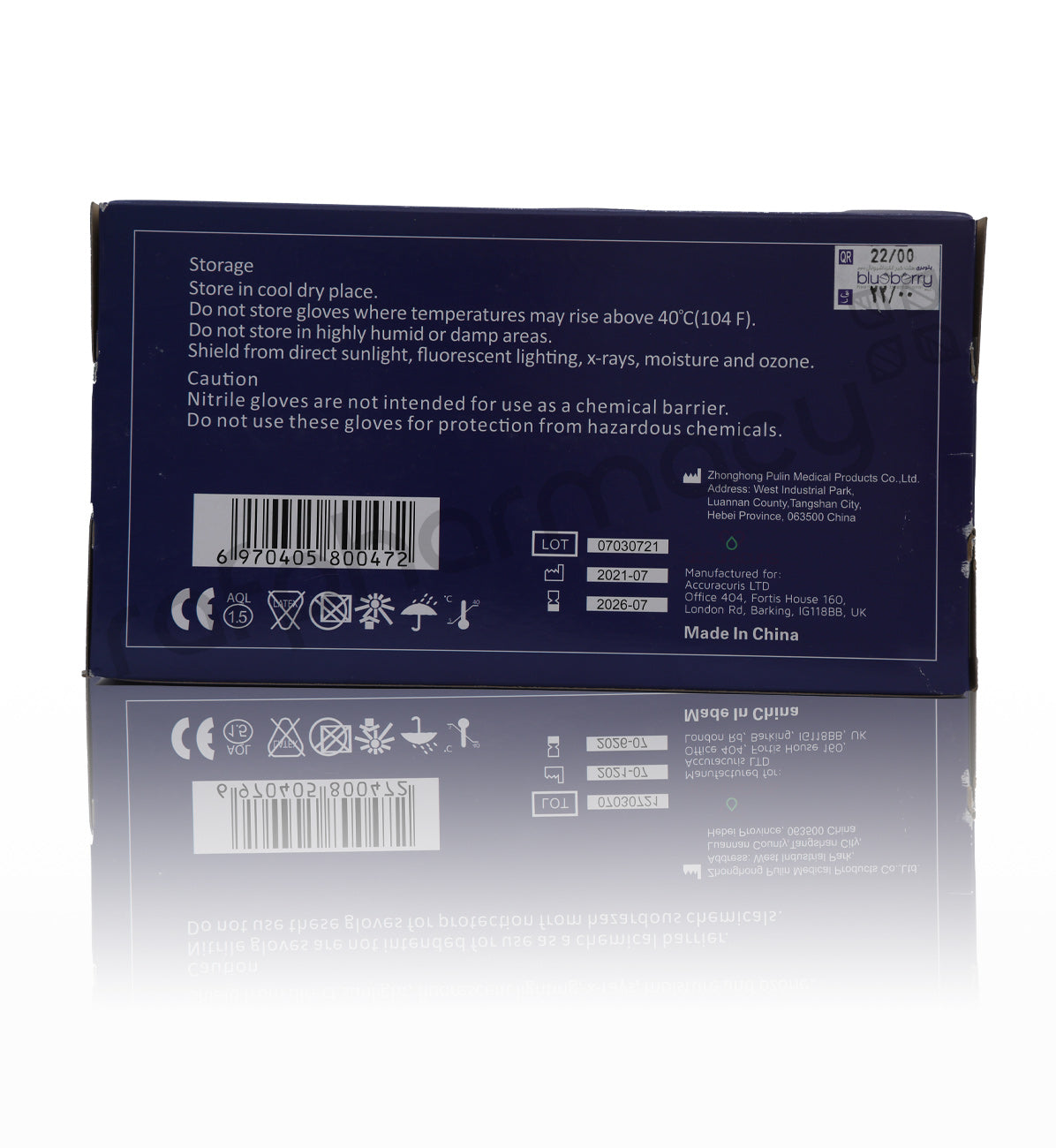 Medical Disposable Nitrile Examination Gloves Powder Free Medium 100'S