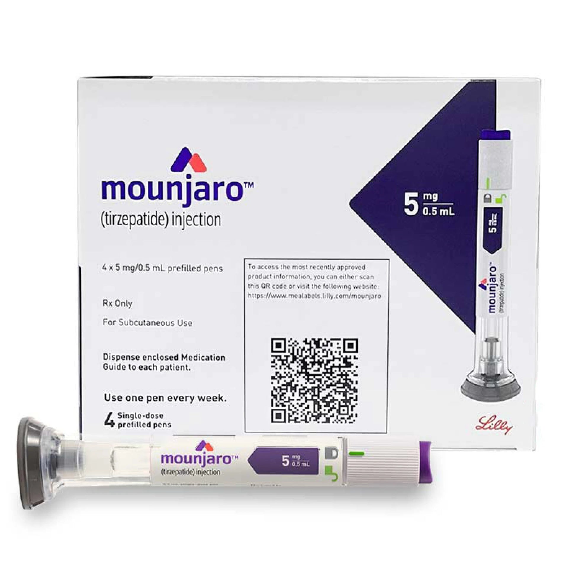 Mounjaro 5mg/0.5ml Injection In Pre-Filled Pens 4'S