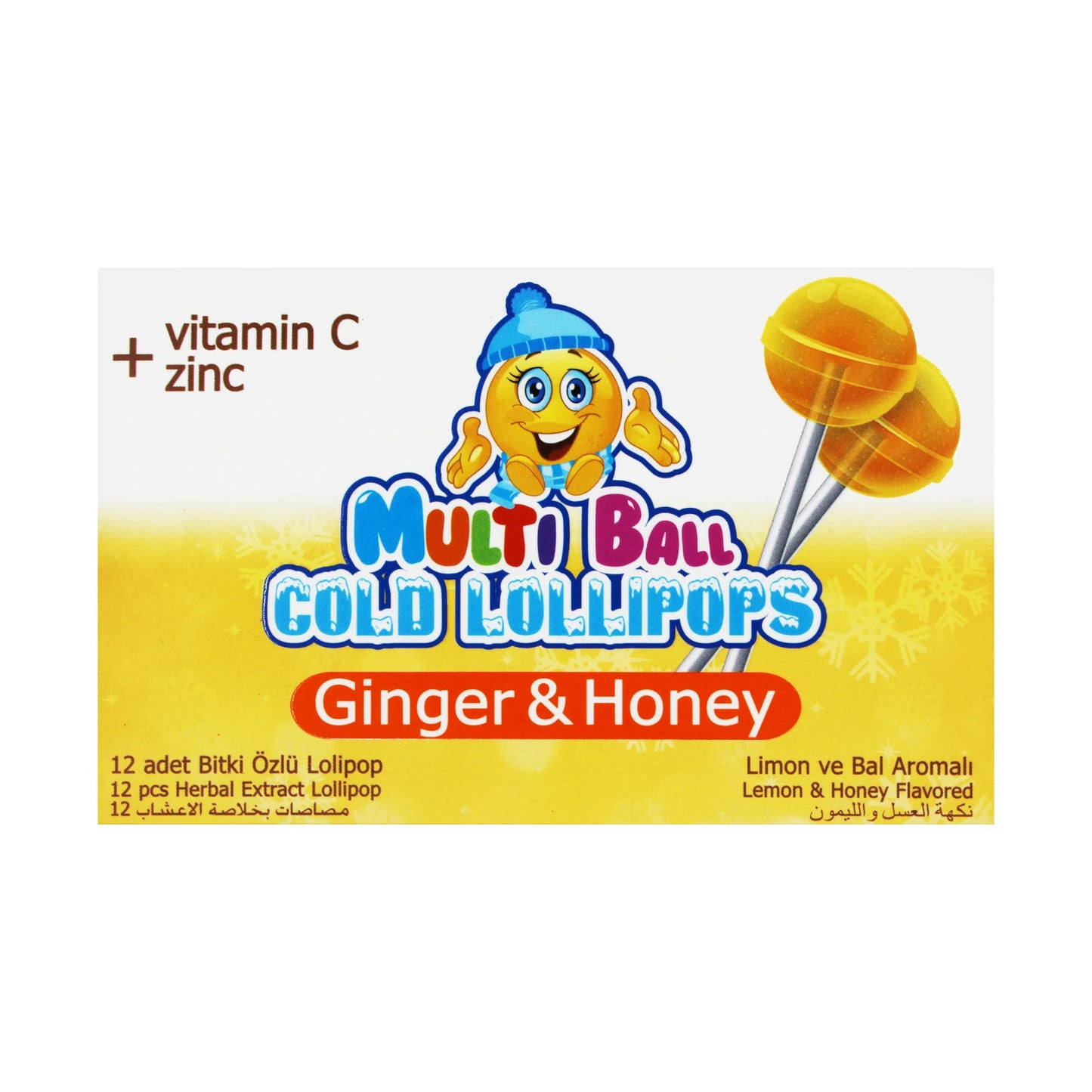 Multiball Cold Lollipops Ginger & Honey 12'S