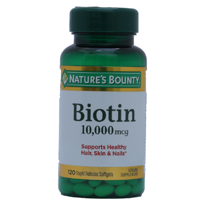 كبسولات البيوتين ناتشرز باونتي 10.000 ميكروجرام - 120 كبسولة
