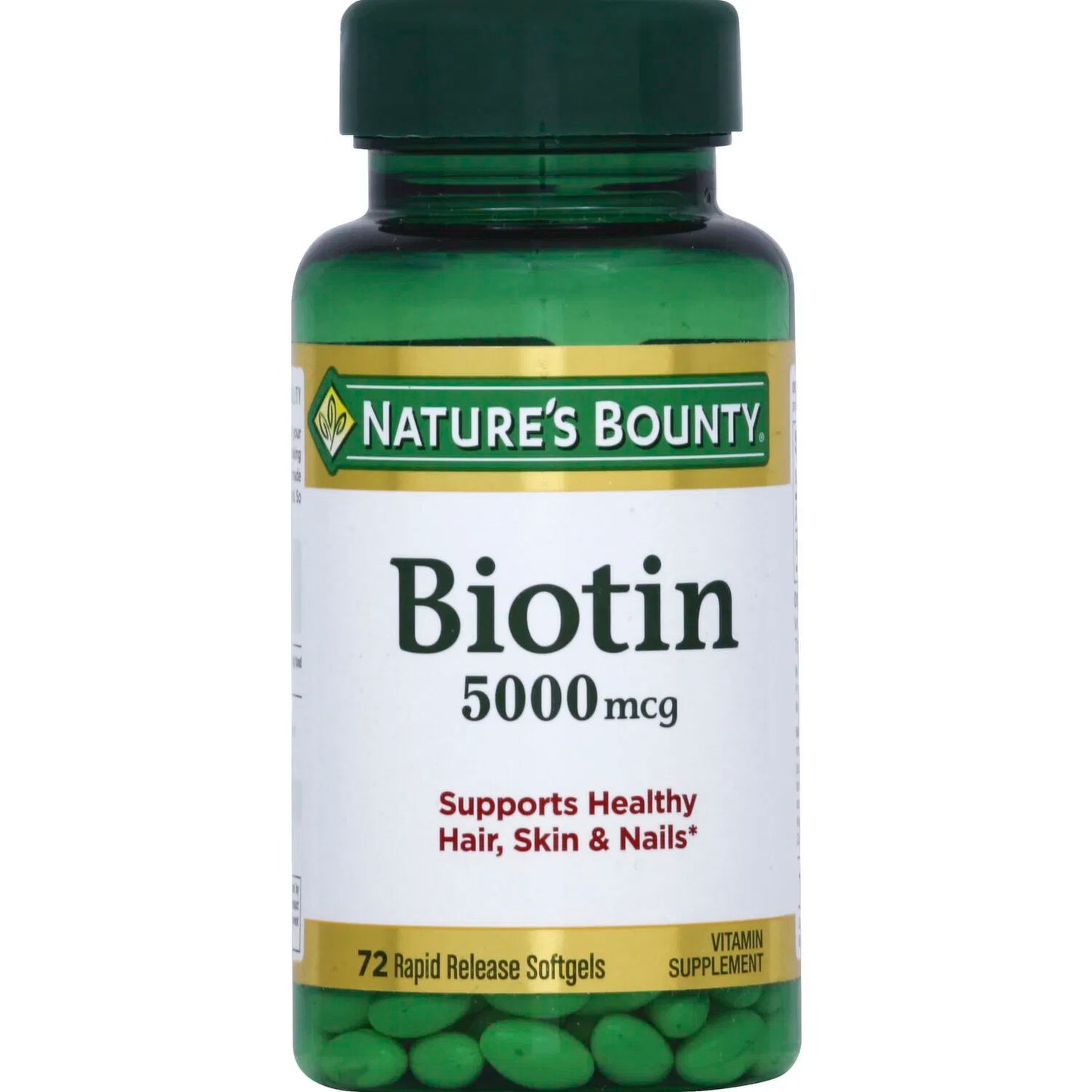 Natures Bounty Biotin 5000 Mcg  Softgel72'S