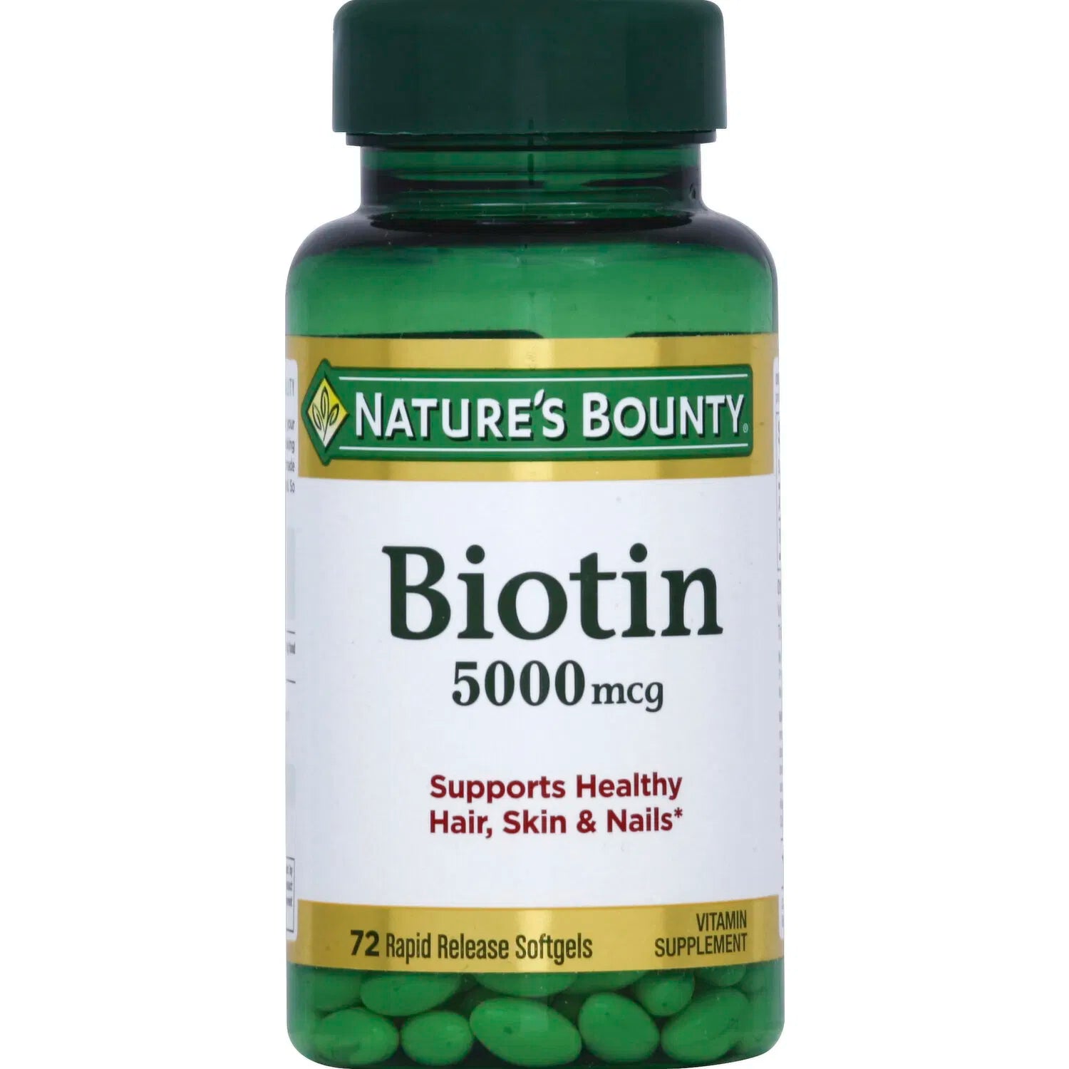 Natures Bounty Biotin 5000 Mcg  Softgel72'S
