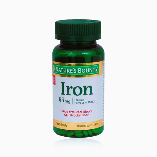 NATURE'S BOUNTY IRON 65MG TABLETS 100'S