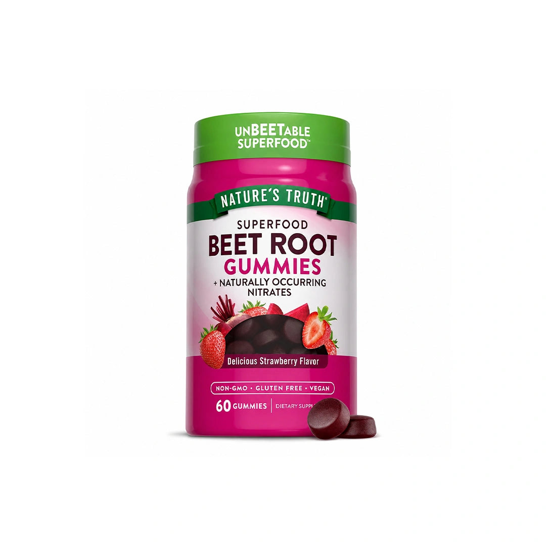 NATURE'S TRUTH BEET ROOT GUMMIES STRAWBERRY FLAVOR 60'S