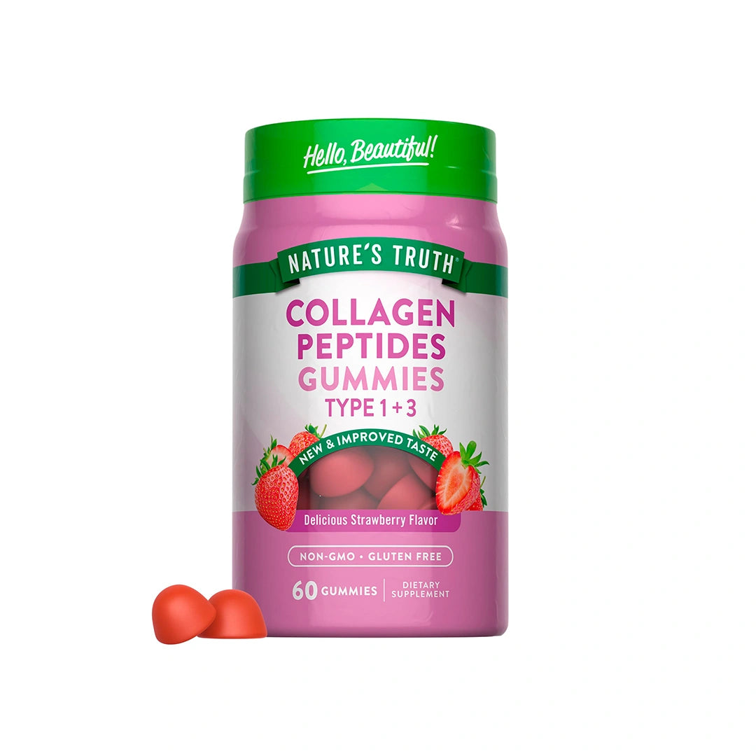 Nature'S Truth Collagen Peptides Type 1+3 Gummies Strawberry Flavor 60'S