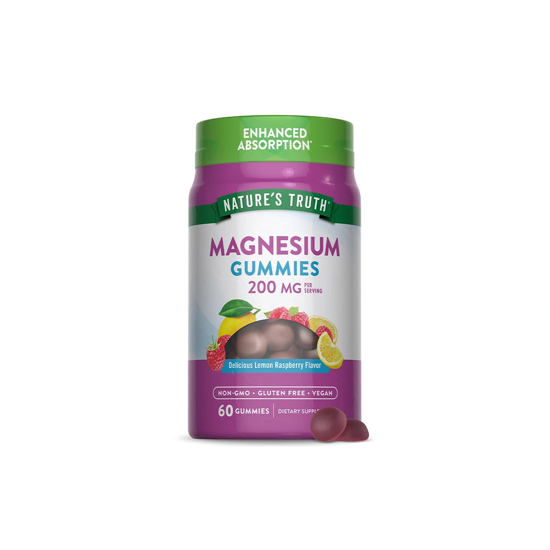 Nature'S Truth Magnesium 200mg Gummies Lemon Raspberry 60'S