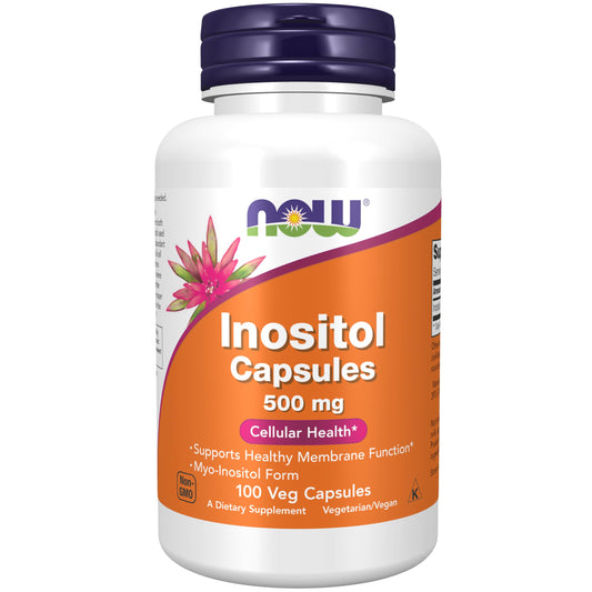 NOW INOSITOL CAPSULES 500MG 100'S