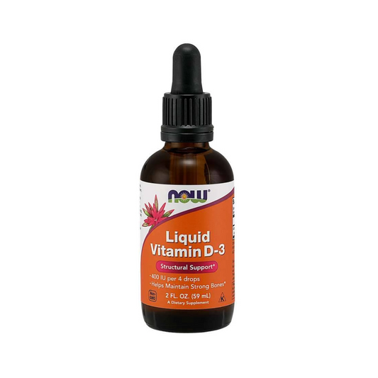 Now Liquid Vitamin D3 400iu/4 Drops 59ml