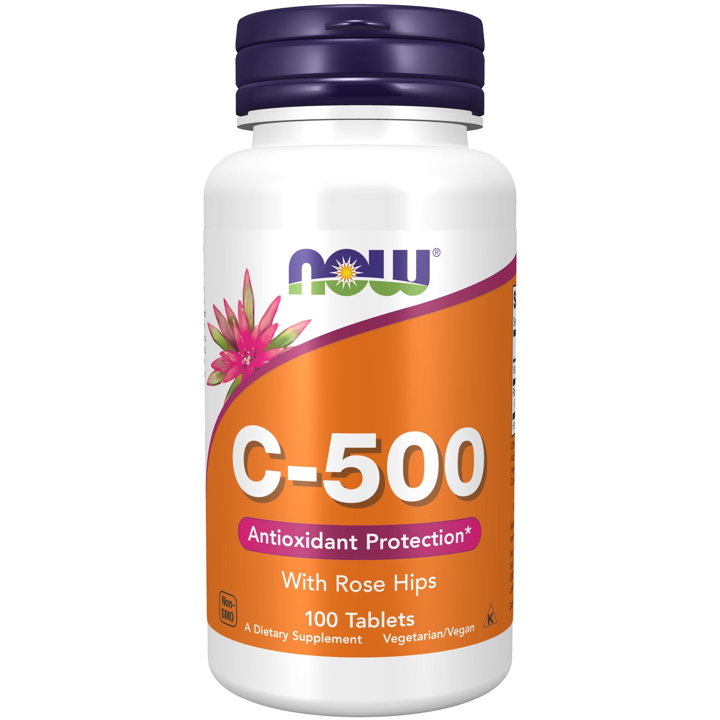 Now Vitamin C-500 Anti-Oxidant Protection With Rose Hips Tablets 100'S