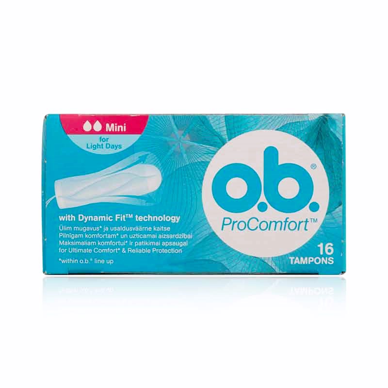 سدادات قطنية OB PROCOMFORT LIGHT DAYS 16 قطعة
