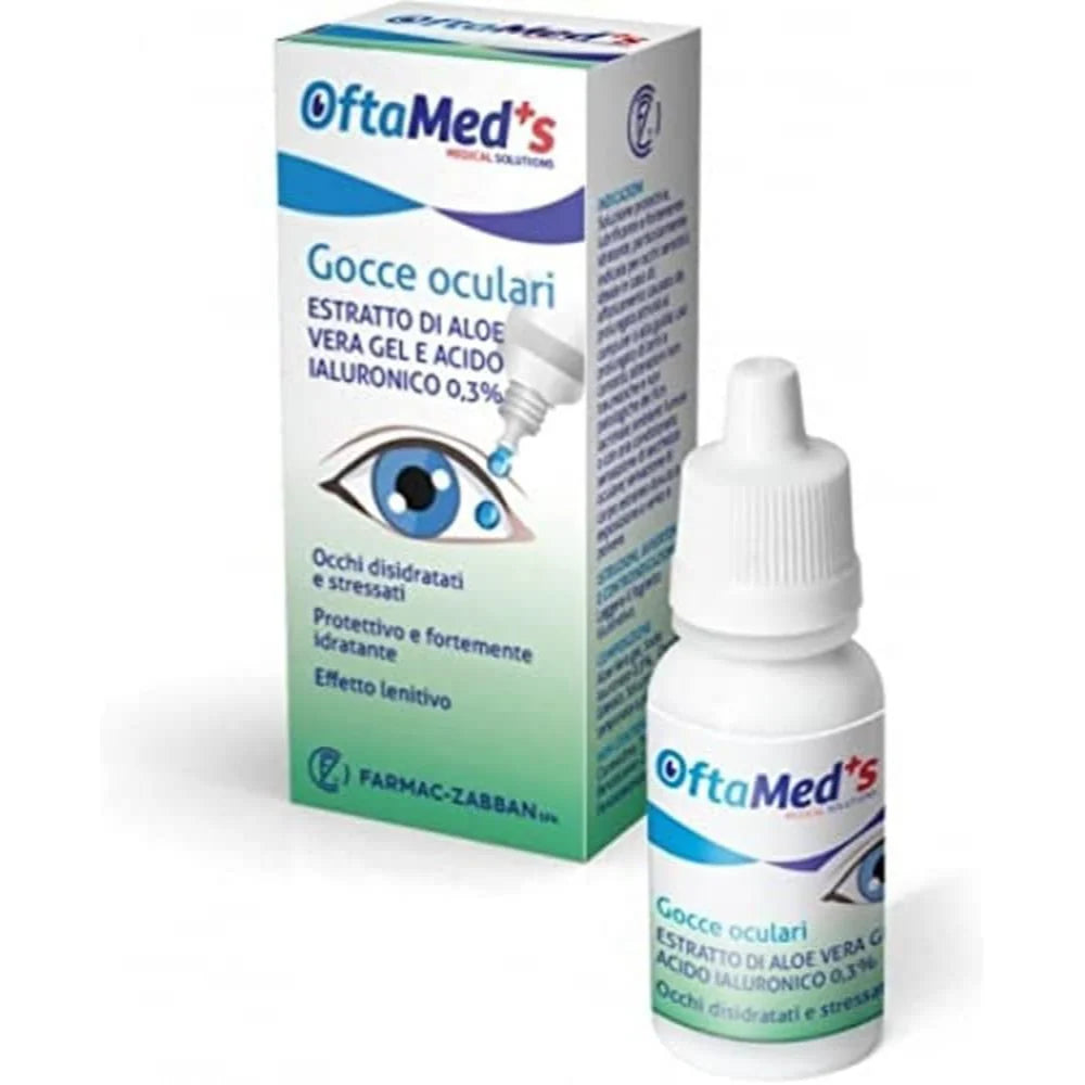 Oftameds Eye Drops -Aloe Vera Gel Extract & 0.3% Hyaluronic Acid 10ml