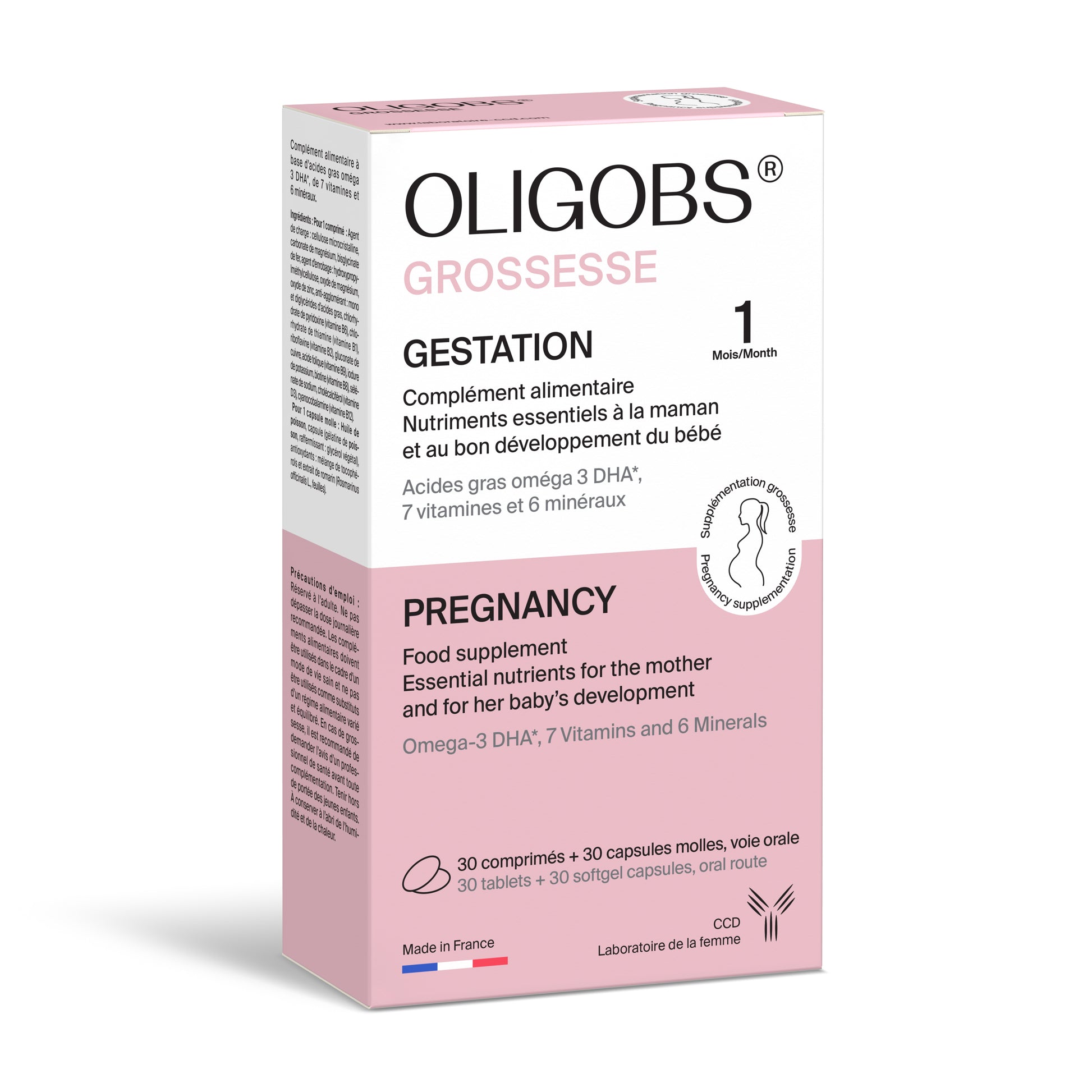 Oligobs Pregnancy Vitamins & Minerals With Omega 3 Softgel 30'S /Tablets 30'S