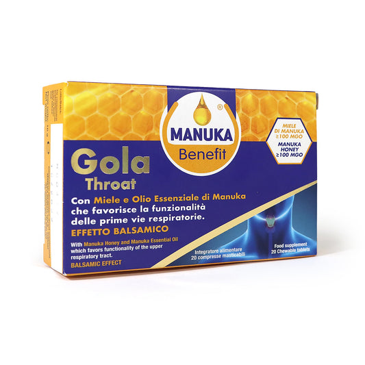 Optima Manuka Honey Gola Throat Mgo100 Chewable Tablets 20'S