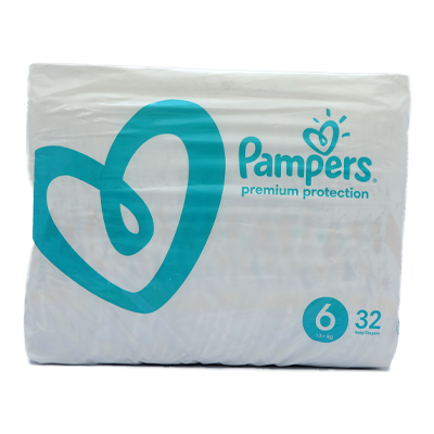 Pampers No 6 Premium Care 13kg And Diaper 32'S