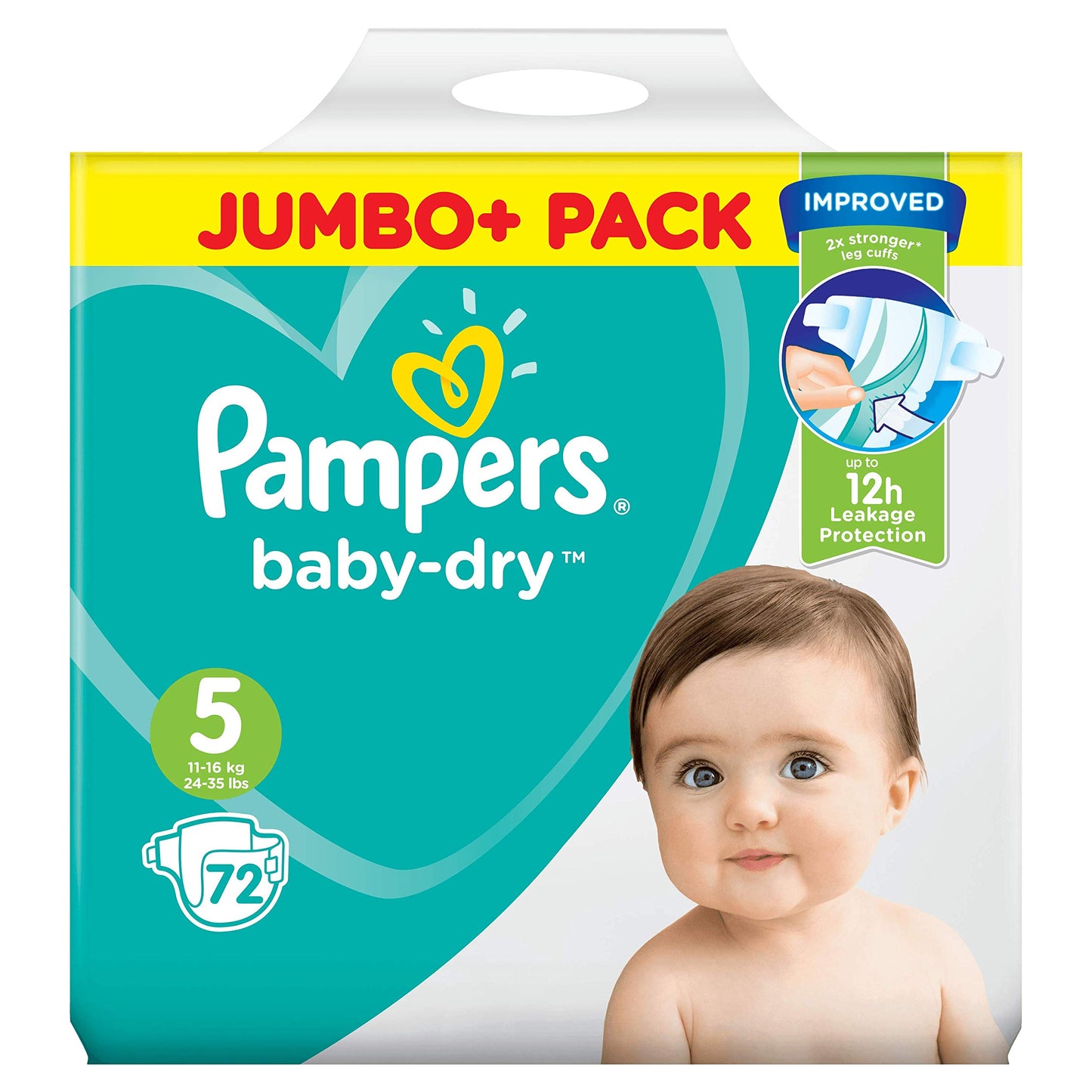 Pampers No5 Baby Dry Nappies 11 To 16Kg 72'S