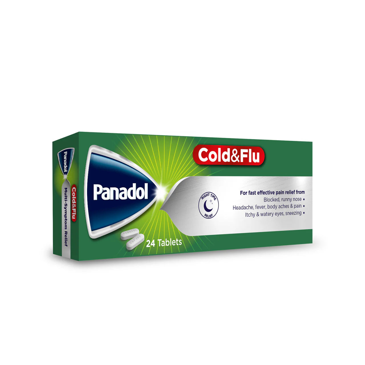 Panadol Cold And Flu Tablets Green 24'S