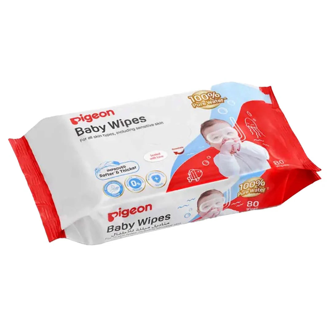 Pigeon 100% Pure Water Baby Wipes 80'S