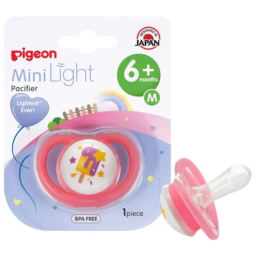 Pigeon Minilight Pacifier Girl 6 Months Plus