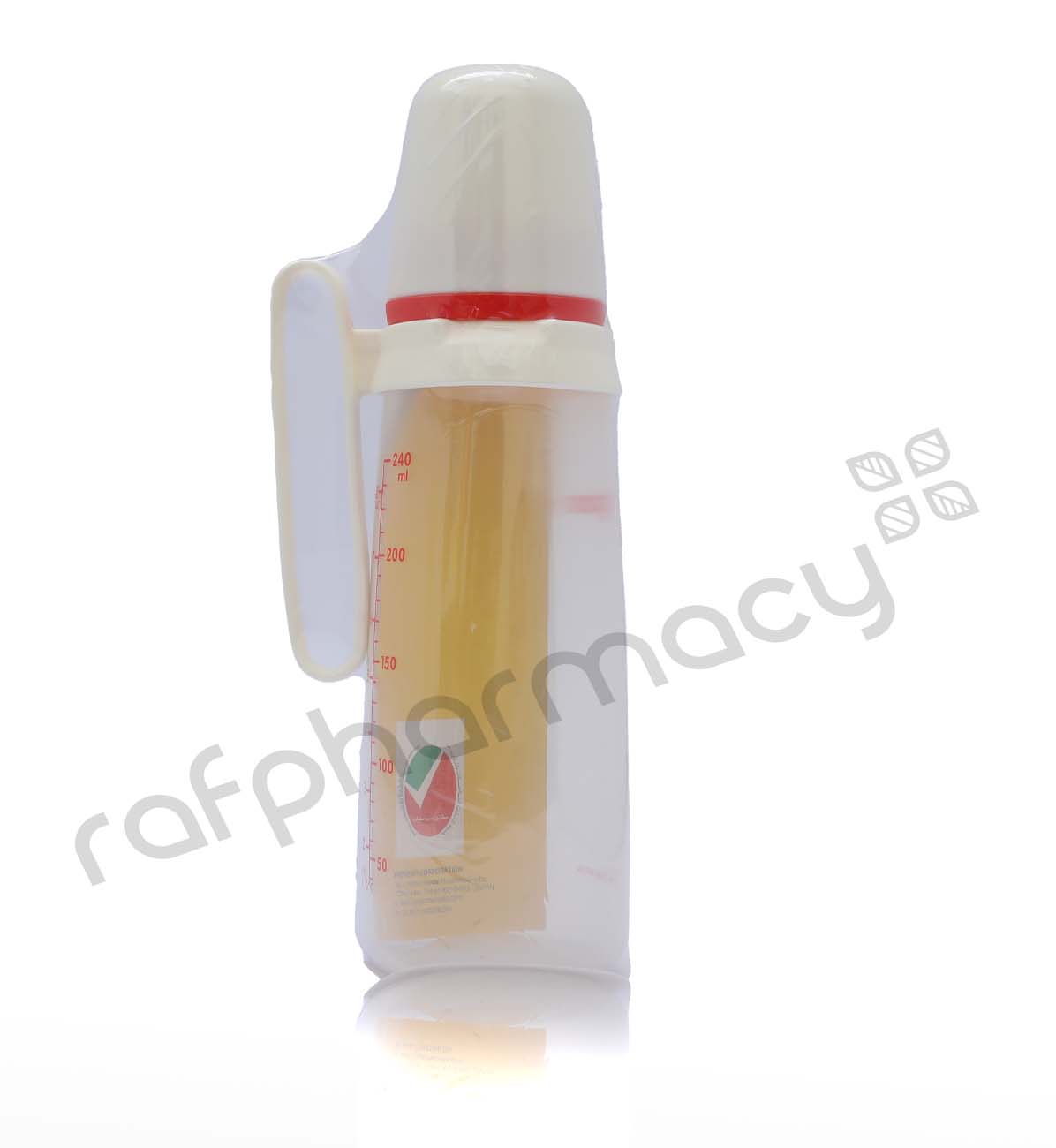 PIGEON PLASTIC FEEDING BOTTLE WITH HANDLE 240ML