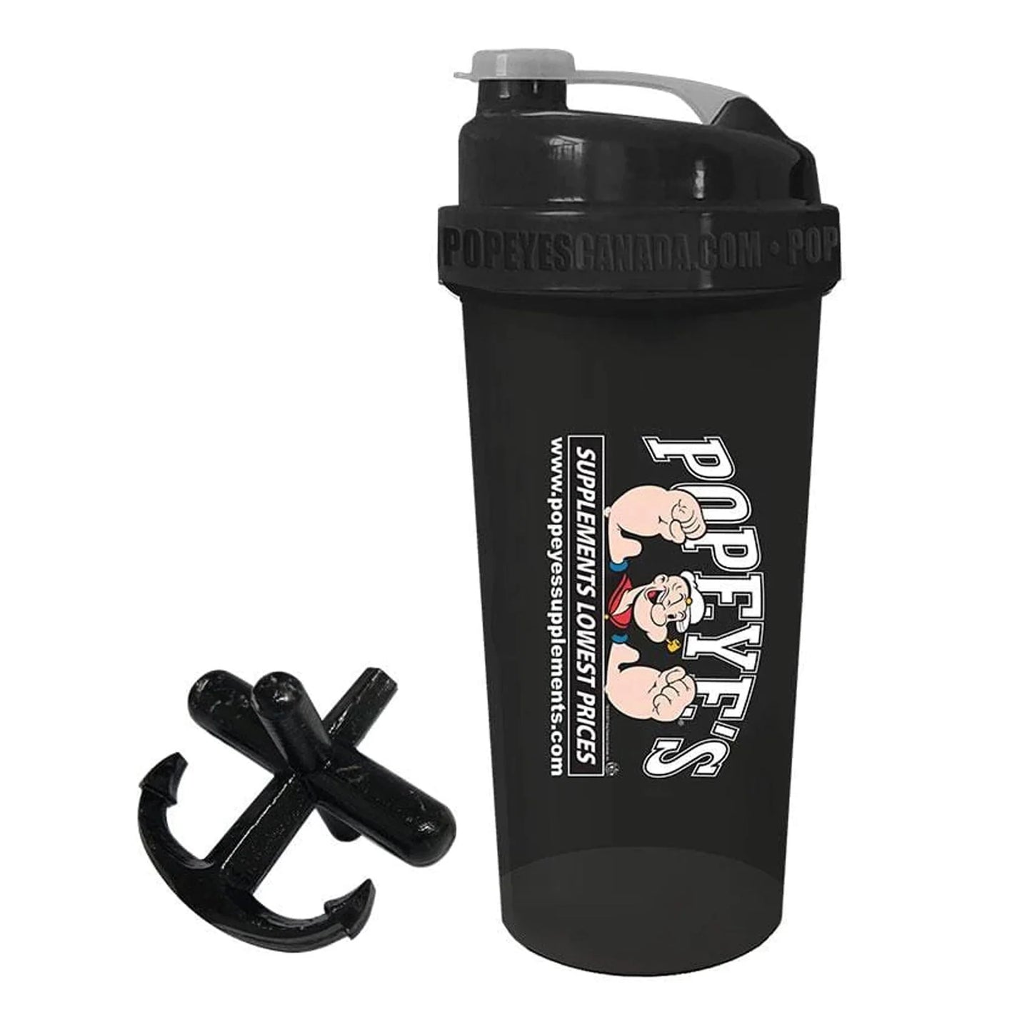 Popeye's Shaker Botile Black 400Ml