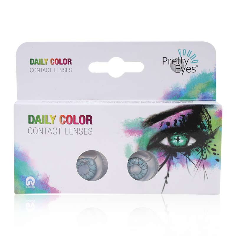 PRETTY EYES DAILY COLOR LENSES BLUE 2'S