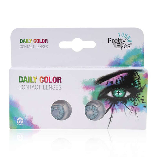 PRETTY EYES DAILY COLOR LENSES BLUE 2'S