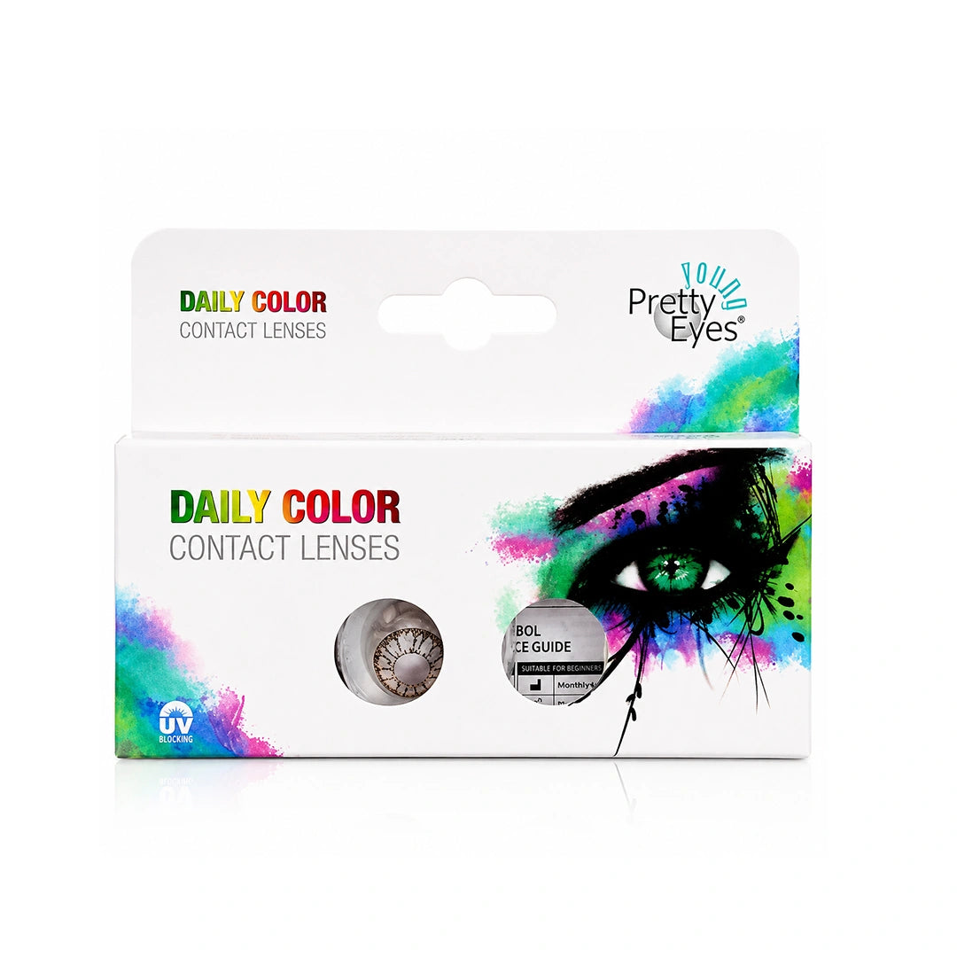 PRETTY EYES DAILY COLOR LENSES PEARL 2'S