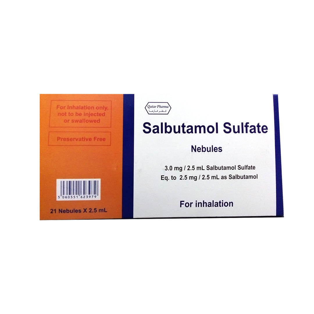 Qatar Pharma Salbutamol Sulfate Nebules 2.5Mg/2.5Ml 21'S