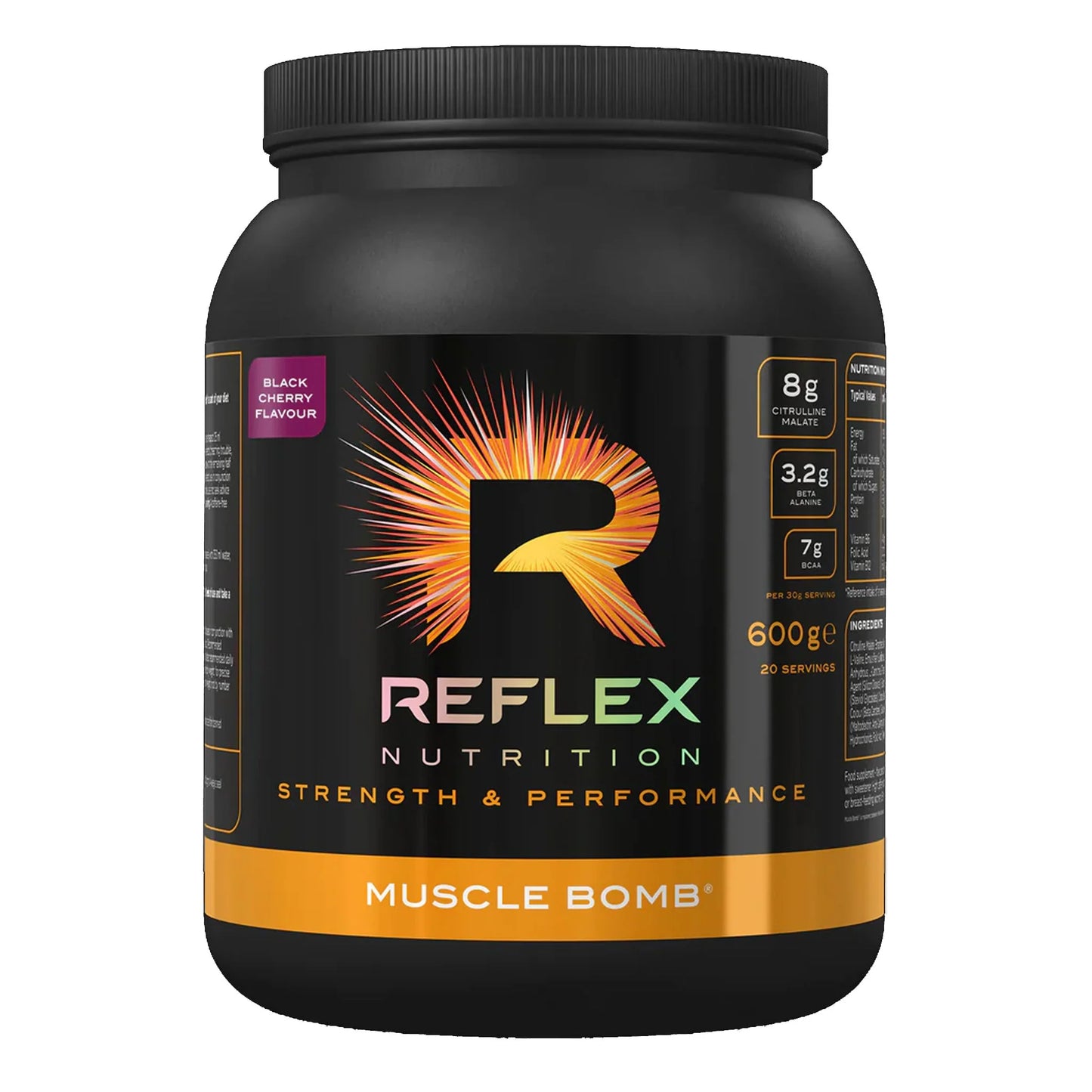 Reflex Nutrition Muscle Bomb Cofene Free Black Cherry 600Gm