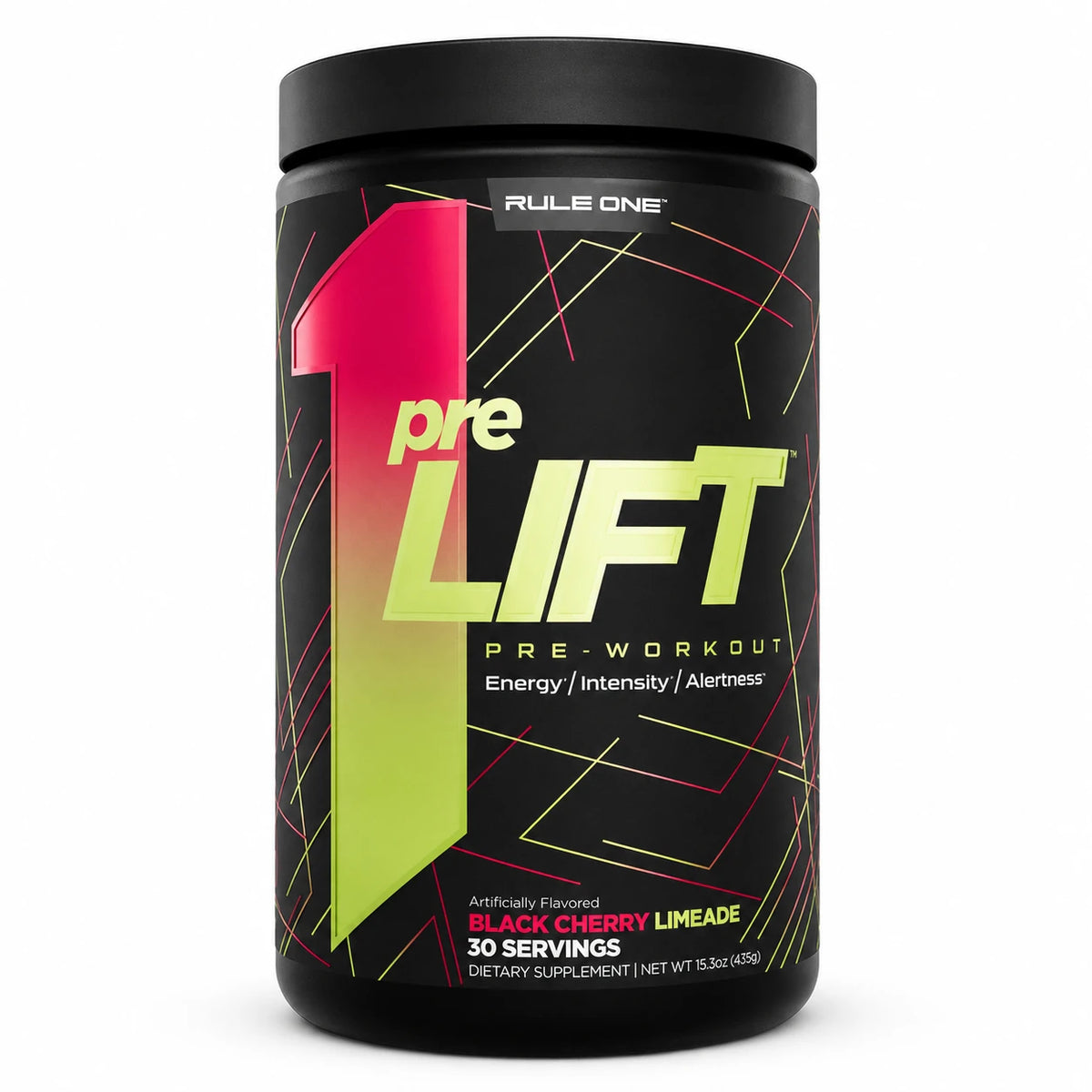 Rule 1 Pre Lift Pre-Workout Black Cherry Limeade 435g