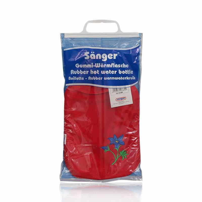 SANGER FLEECE COVER HOT WATER BAG GENTIAN RED