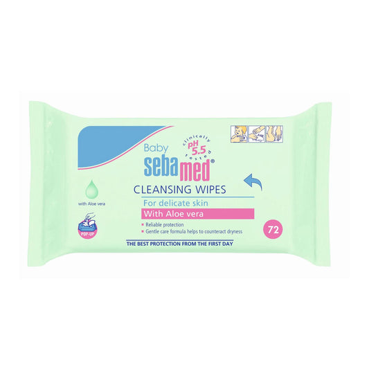 Sbamed Baby Cleansing Wipes With Alovera 72'S
