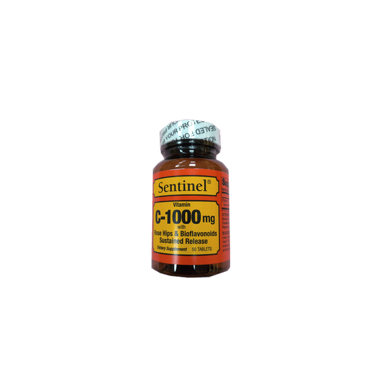 Sentinel Vitamin C-1000mg Rose Hips & Bioflavonoids Sustained Release 50'S