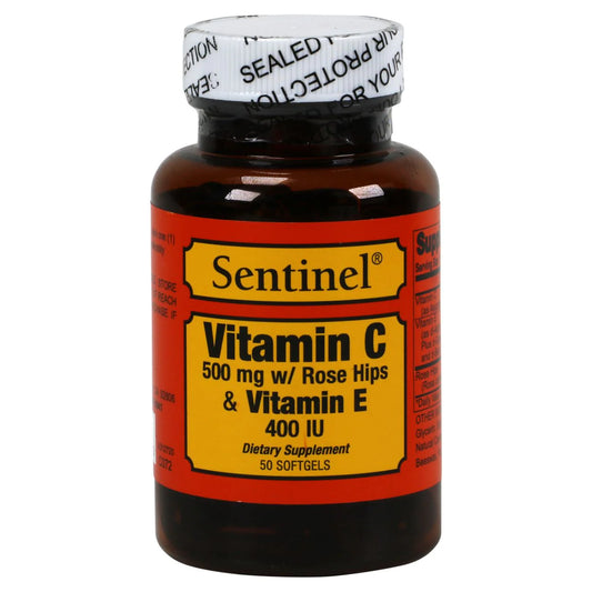 SENTINEL VITAMIN C 500MG ROSE HIPS VITAMIN E 400 IU SOFT GEL 50'S