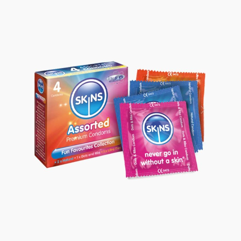 Skins Assorted Lubricated Condoms 4'S