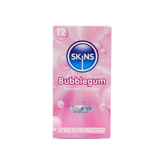 Skins Bubble Gum Flavoure Lubricated Condoms 12'S
