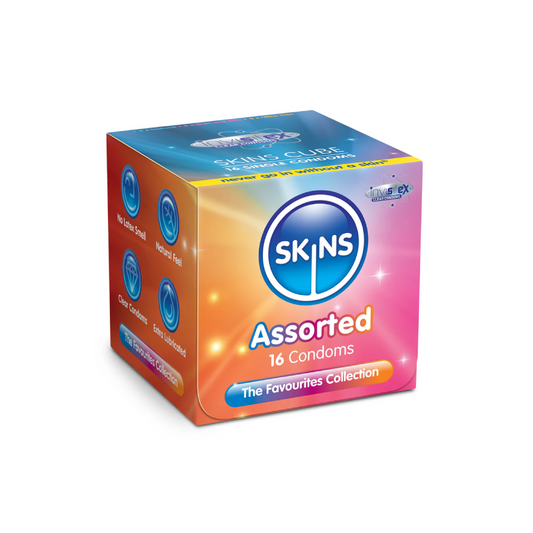 Skins Cube Assorted Lubricated Condoms 16'S