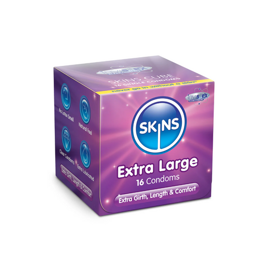 Skins Cube Extra Large Lubricated Condoms 16'S