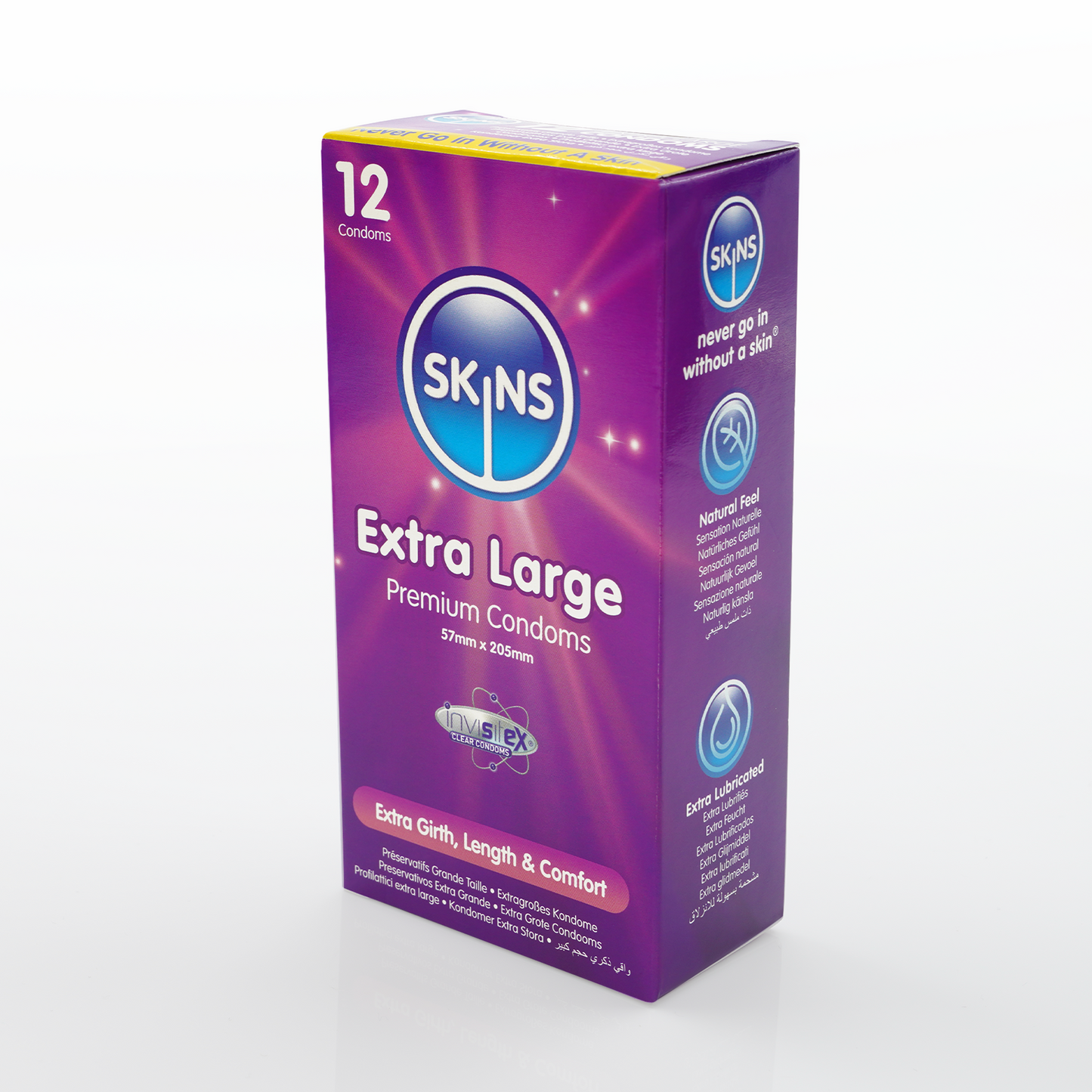 Skins Extra Large Lubricated Condoms 12'S