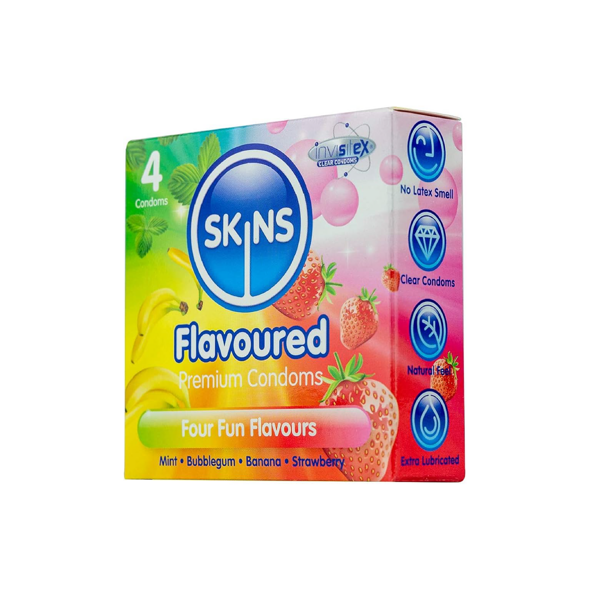 Skins Flavours Lubricated Condoms 4'S