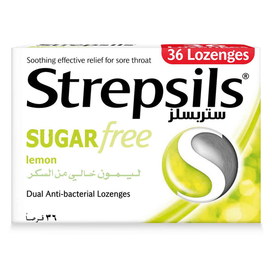 Strepsils Sugar Free Lemon Lozenges 36'S