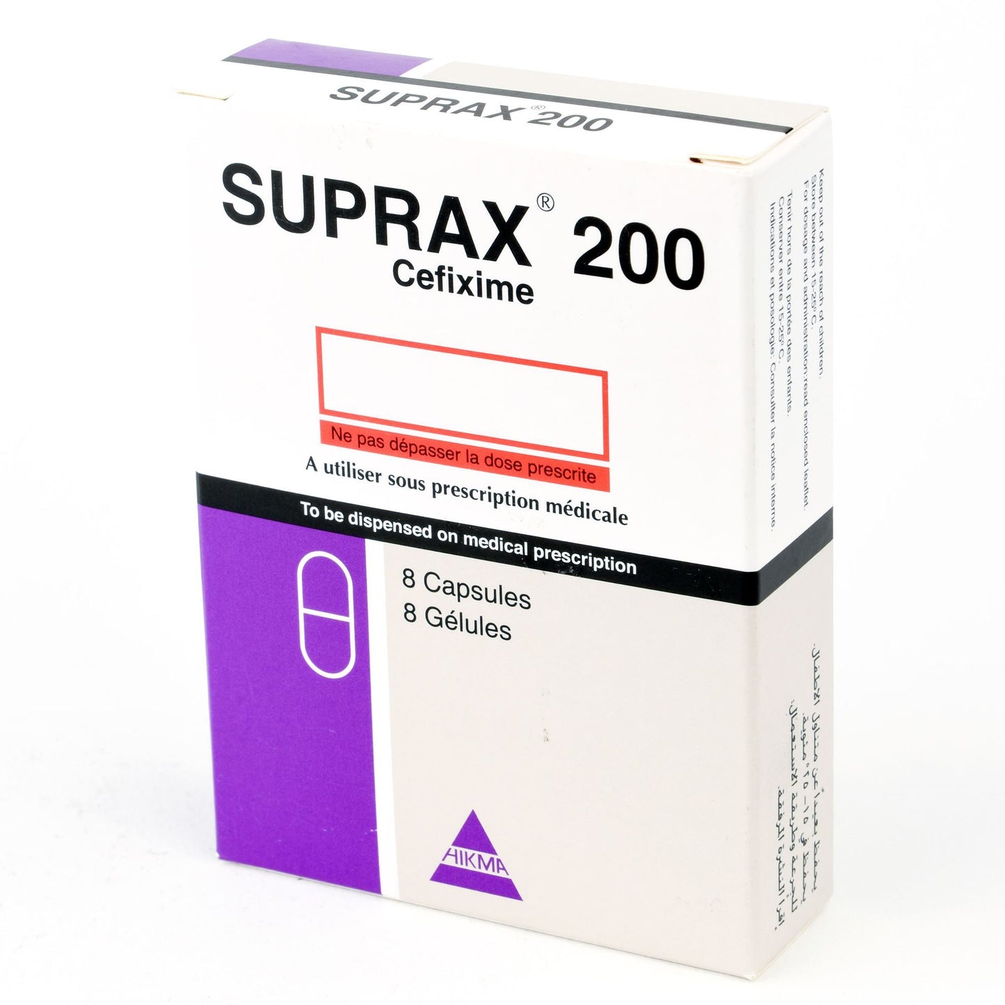 Suprax 200mg Capsules 8'S