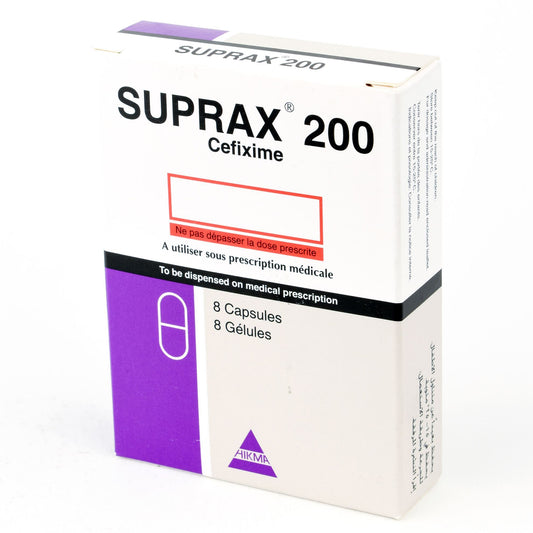 Suprax 200mg Capsules 8'S