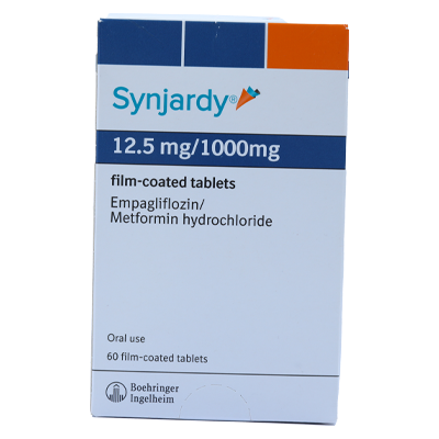 SYNJARDY 12.5MG/1000MG TABLETS 60'S