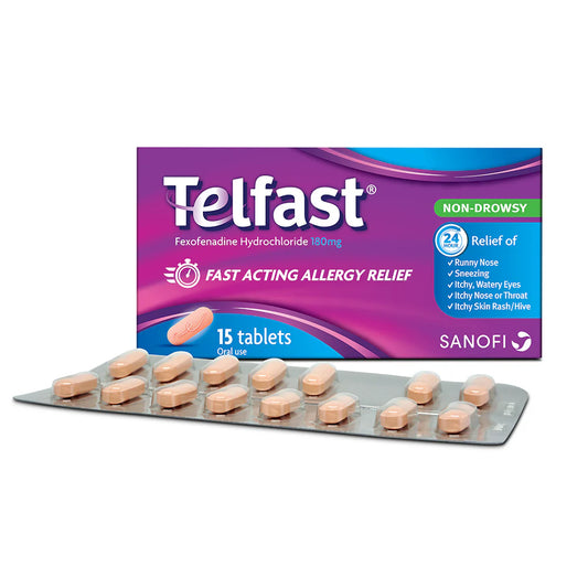 Telfast 180mg Film Coated Tablets 15'S