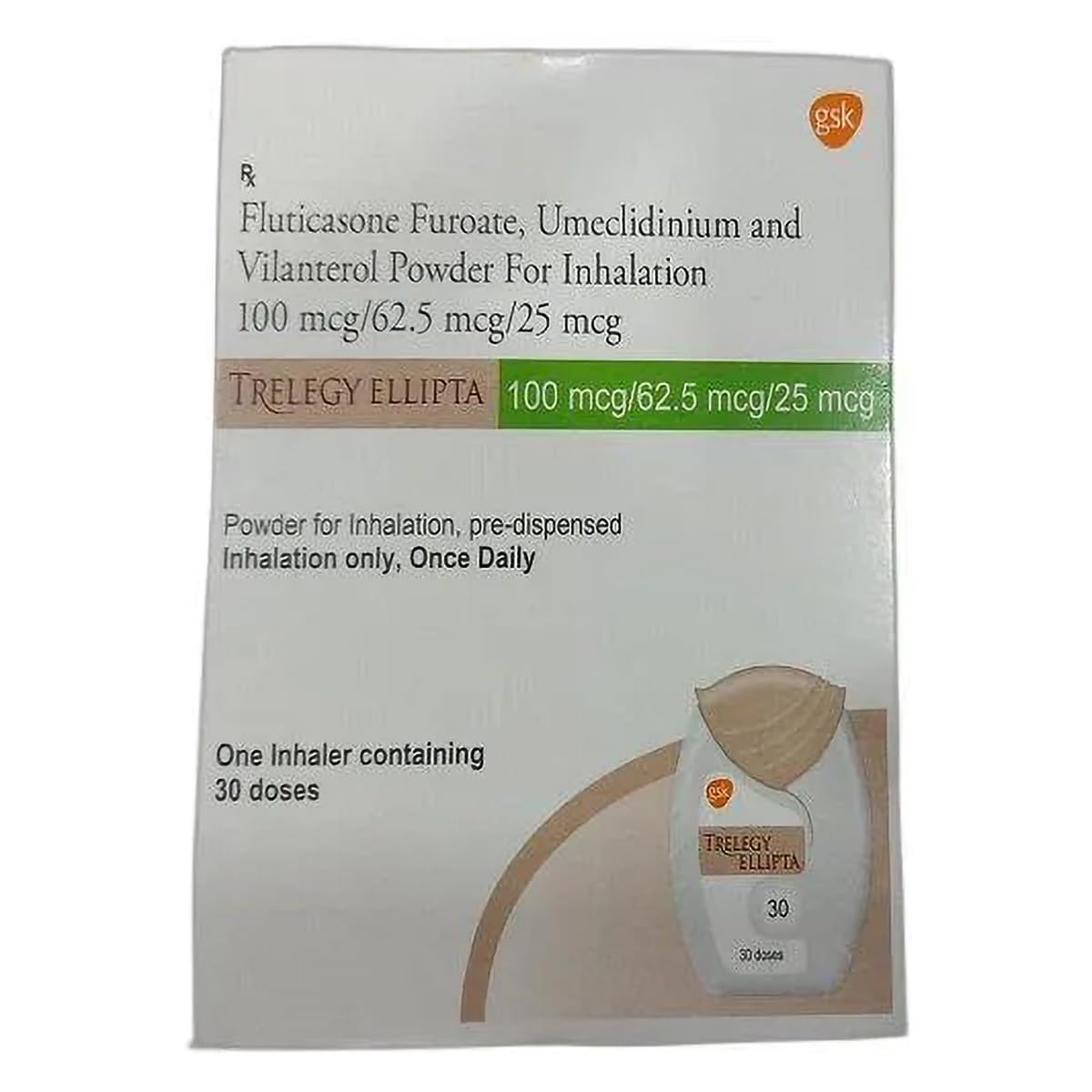 Trelegy Ellipta 100/62.5/25Mcg Inhaler 30 Dose1's