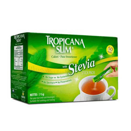 Tropicana Slim Zero Stevia Sticks 50'S