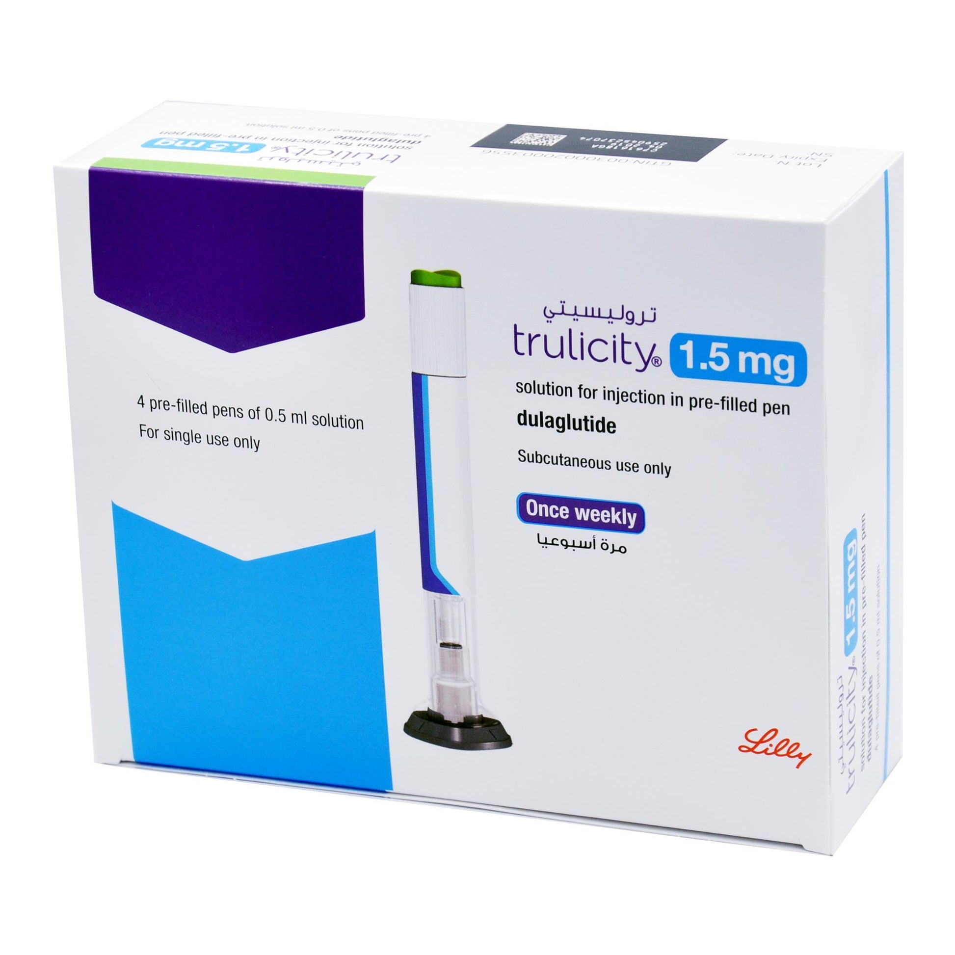 Trulicity 1.5Mg Pre Filled Pen Injection 0.5Ml 4'S