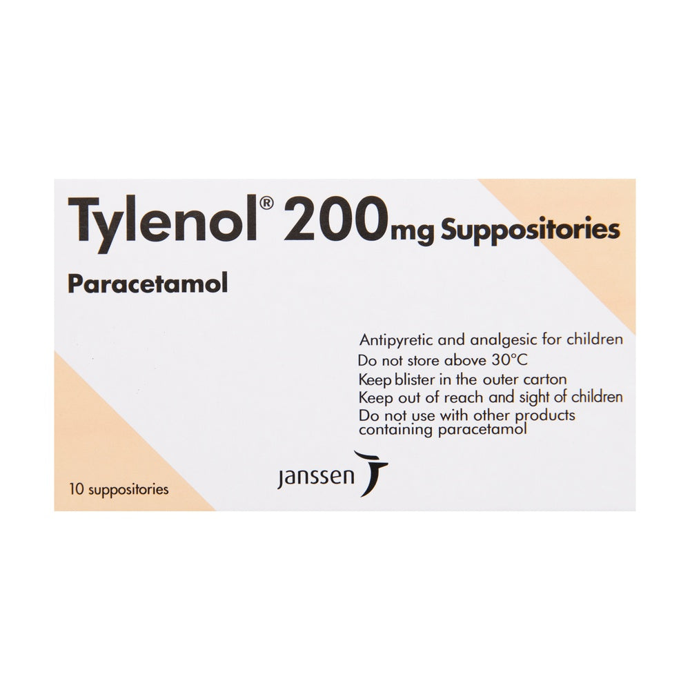 Tylenol 200 Suppositories 10'S